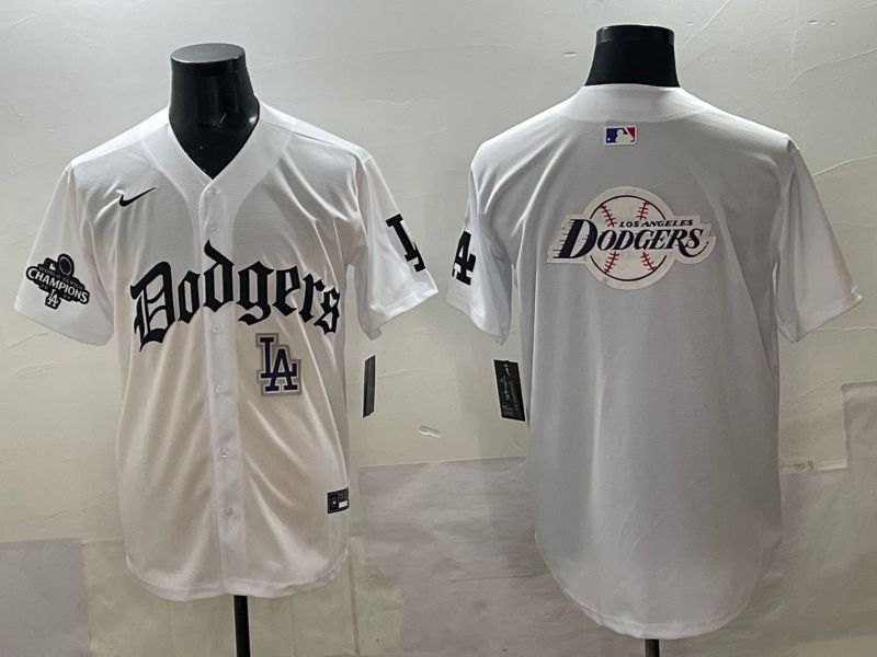 Men 2025 Los Angeles Dodgers Blank White 7th generations Joint Name Nike MLB Jersey style 025->los angeles dodgers->MLB Jersey
